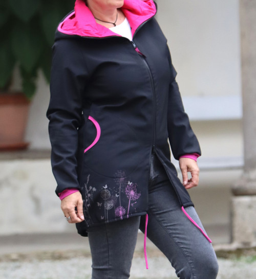 Bunda ze zimního sofhtshellu- autorský sítotisk — foto 5