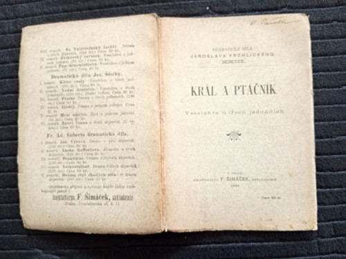 KRÁL A PTÁČNÍK Jaroslav Vrchlický — foto 3