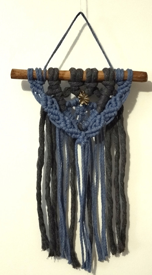 MINI Macramé dekorace čtyřlístková PRO ŠTĚSTÍ — foto 2