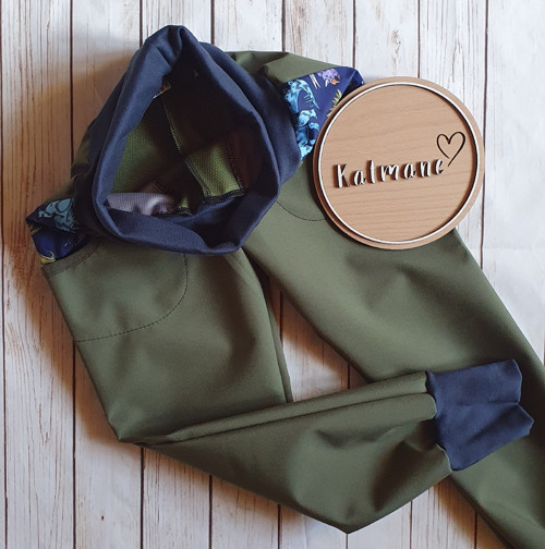 Letní softshellové kalhoty-khaki/dino — foto 4