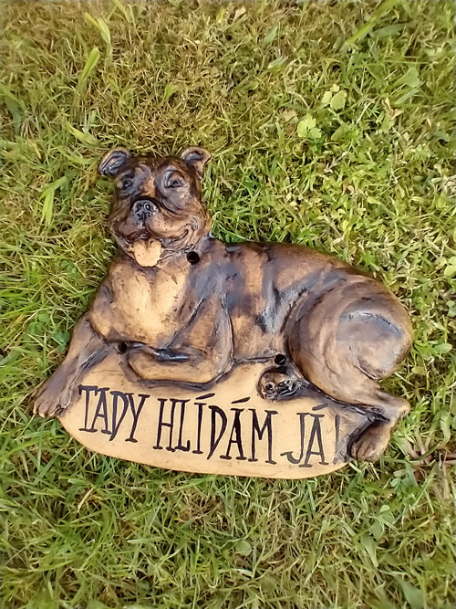 Cedulka s pitbullem a s nápisem — foto 2