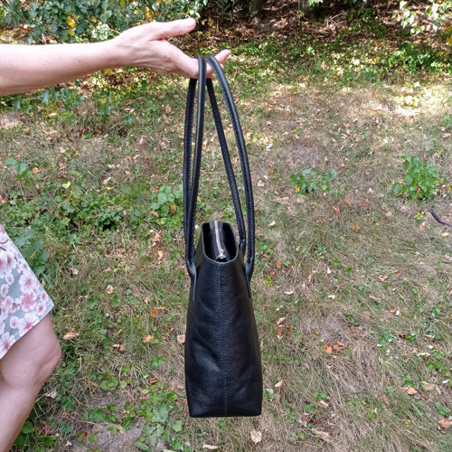 Kožená kabelka Birgit - černá Dollaro — foto 5