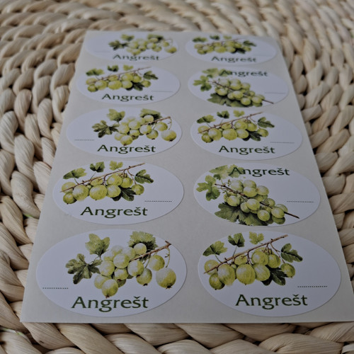 Angrešt - etikety samolepící — foto 2