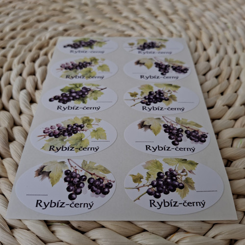 Rybíz černý - etikety samolepící — foto 2
