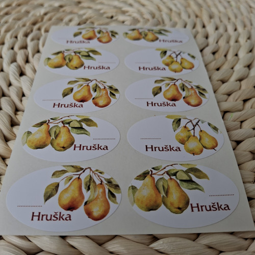 Hruška - etikety samolepící — foto 2