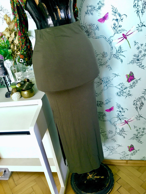 Sukně pencil khaki — foto 2