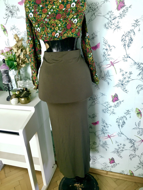 Sukně pencil khaki — foto 4