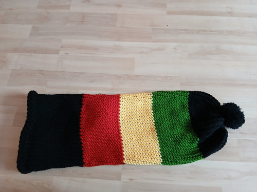 Pletená mega dlouhá čepice — foto 2