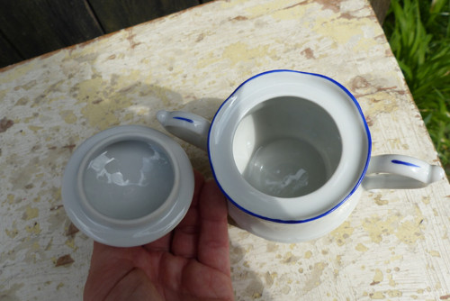 Modrá linka...porcelánová cukřenka — foto 5