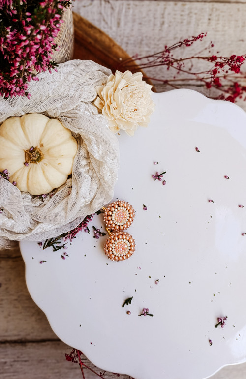 Druzy earrings n.22 - vyšívané náušnice — foto 3