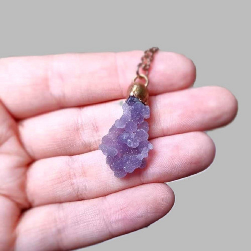Hroznový ,,grape" chalcedon - přívěsek/náhrdelník — foto 2