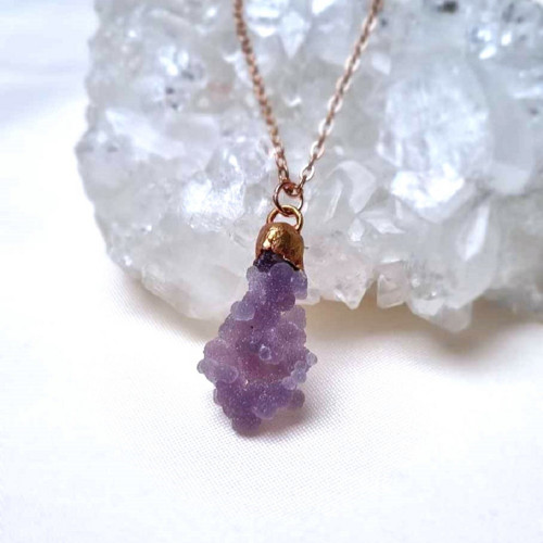 Hroznový ,,grape" chalcedon - přívěsek/náhrdelník — foto 3