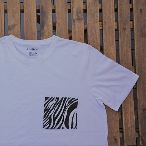 Bílé tričko Zebra Pocket — foto 2