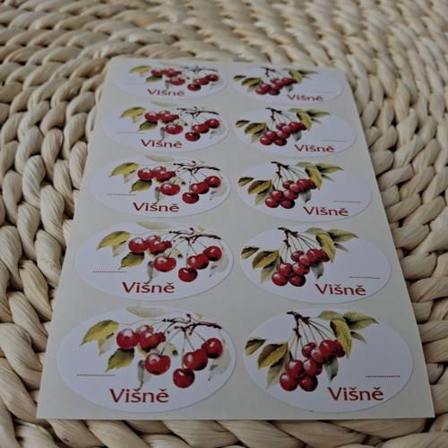 Višně - etikety samolepící — foto 2