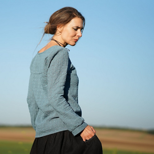 Mušelínka Blue Denim — foto 3