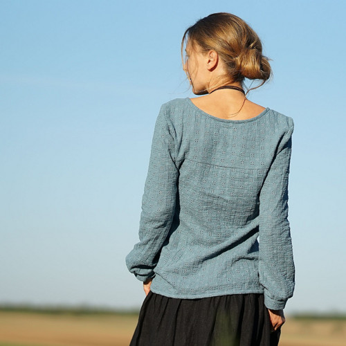Mušelínka Blue Denim — foto 2