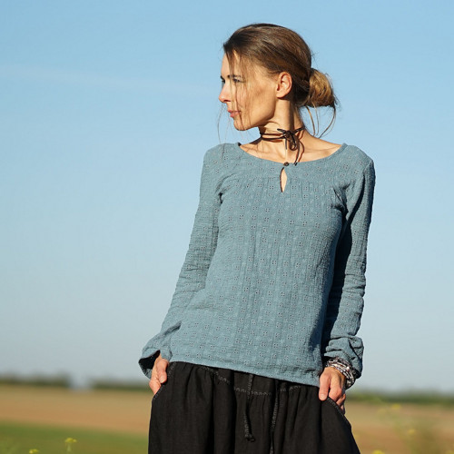 Mušelínka Blue Denim — foto 4