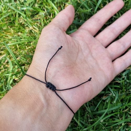 Náramek AKVAMARÍN šňůrkový 6mm — foto 2