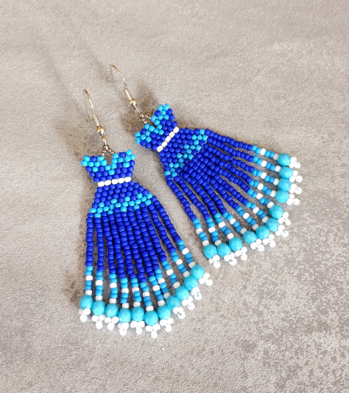 Náušnice Icy Blue Dress — foto 3