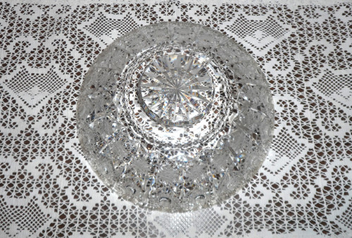 Servírovací skleněná MÍSA, broušená — foto 5
