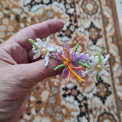 Spona do vlasů - protěž a šafrán. — foto 3