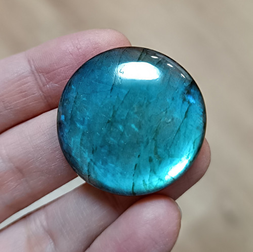 Labradorit, ID 4332, průměr 31 mm - výprodej — foto 2