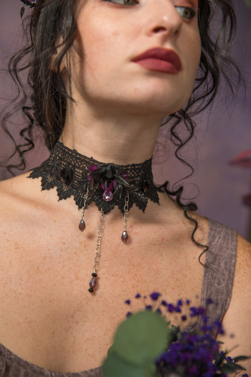 Choker náhrdelník "když padá noc" — foto 2