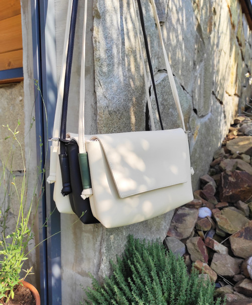 Iris mini bag smetanová s černou — foto 3