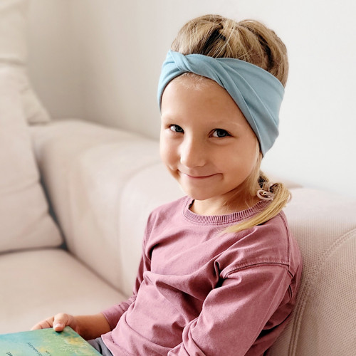 Bambusová čelenka překřížená, mentolová — foto 2