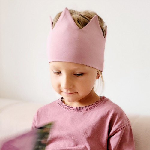 Čelenka korunka, pudrová růžová — foto 3
