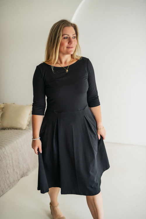 Šaty Bel elegantní černá — foto 3