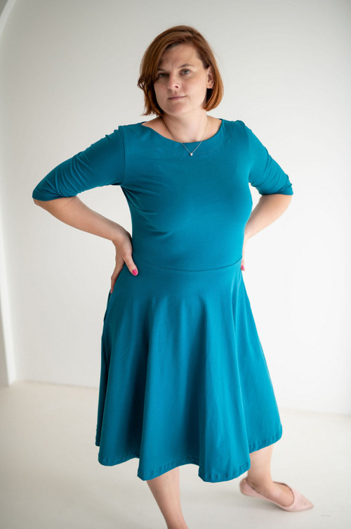 Šaty Audrey Petrolej — foto 2