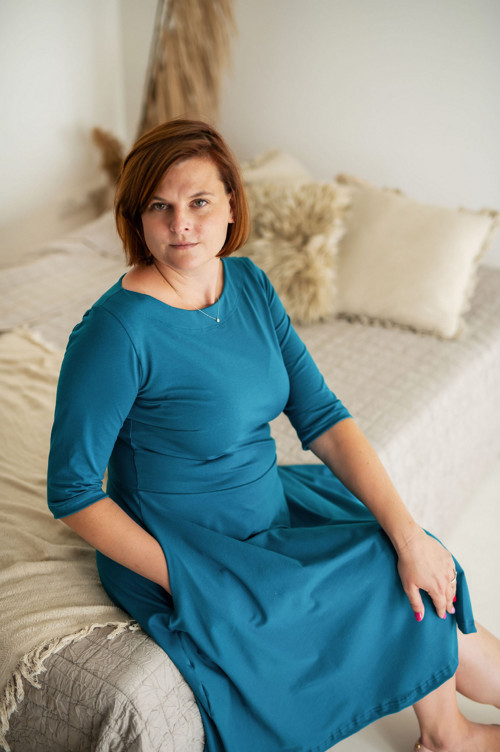 Šaty Audrey Petrolej — foto 3