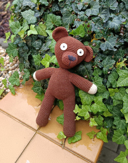 Háčkovaný medvídek Mr Bean Teddy — foto 4