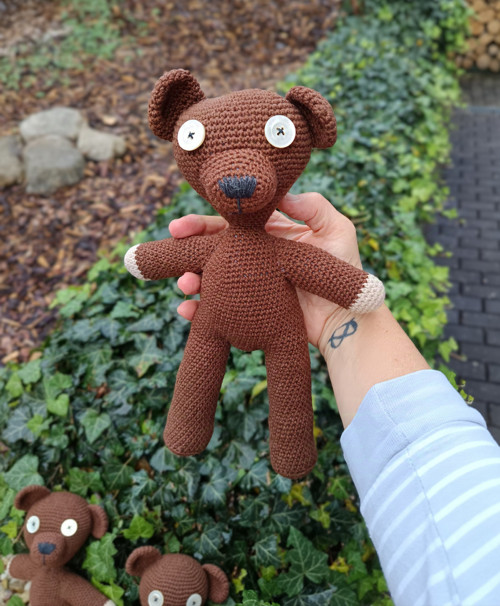 Háčkovaný medvídek Mr Bean Teddy — foto 6