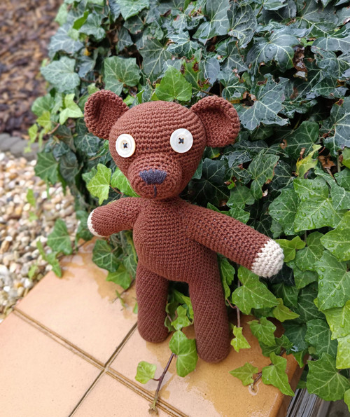 Háčkovaný medvídek Mr Bean Teddy — foto 3