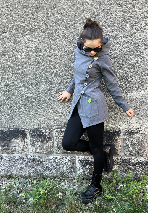 Softshellový kabát ŠEDÝ MELÍR XXS-XS — foto 2