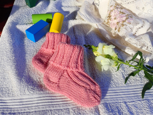 Růžové kojenecké ponožky — foto 3