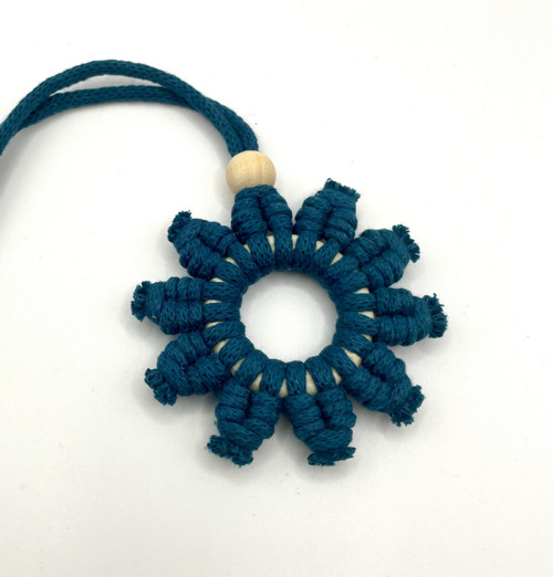 Macramé vánoční ozdoby - tyrkysové — foto 3