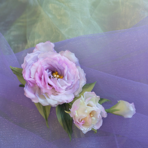 Eliška - eustoma z japonského hedvábí — foto 6