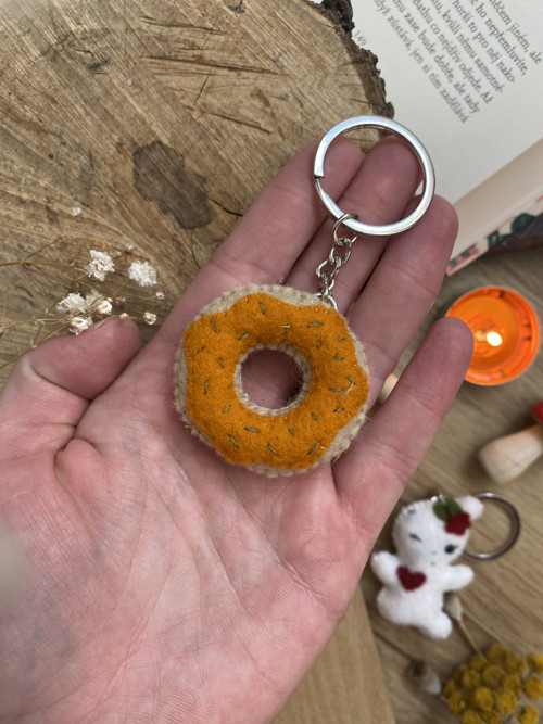 Klíčenka - DÝŇOVÝ DONUT / pumpkin donut — foto 2