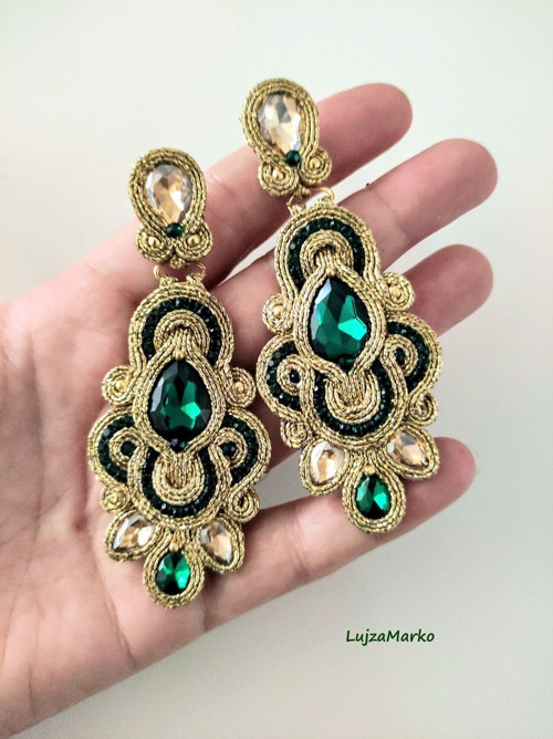 Arabela - luxusní soutache/ sutaš náušnice — foto 4