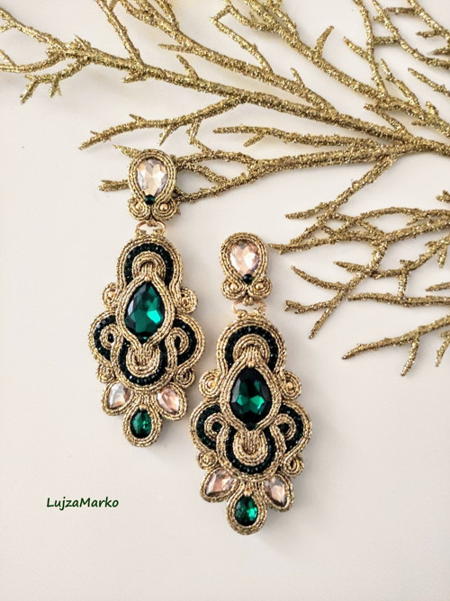 Arabela - luxusní soutache/ sutaš náušnice — foto 5