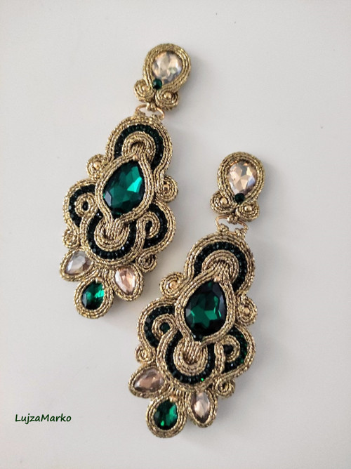 Arabela - luxusní soutache/ sutaš náušnice — foto 2