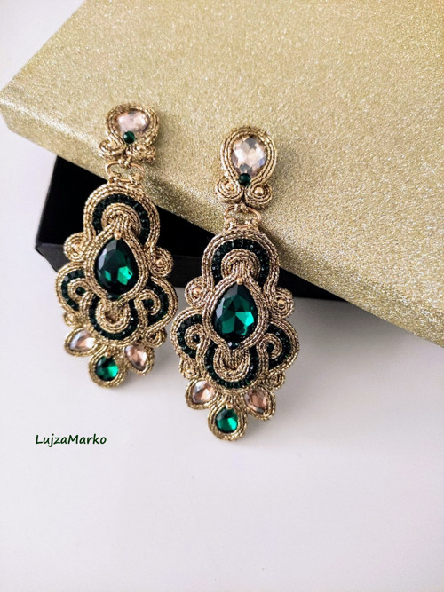 Arabela - luxusní soutache/ sutaš náušnice — foto 3