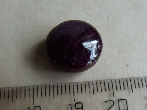 Rubín - kabašon - 1,3 cm (R3) — foto 2