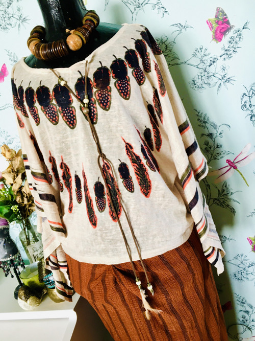 Top svetřík boho indiánský — foto 4