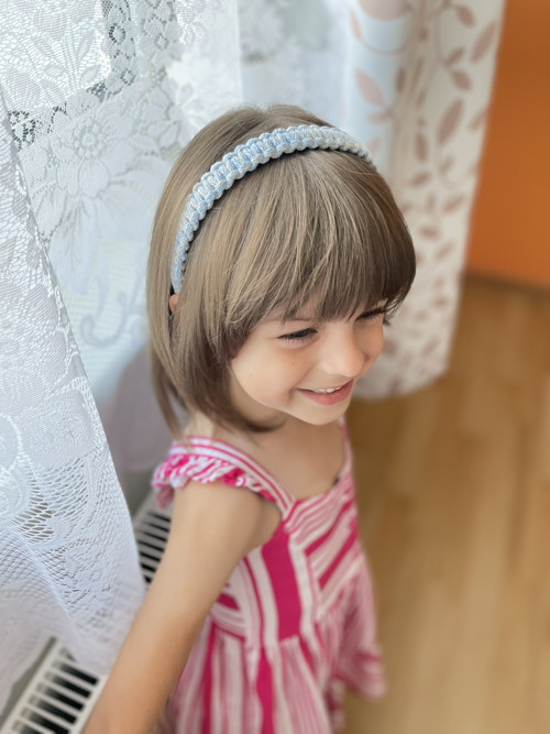 Macrame dětská čelenka Frozen — foto 3