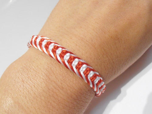 *Macramé saténový náramek - Unisex* — foto 2