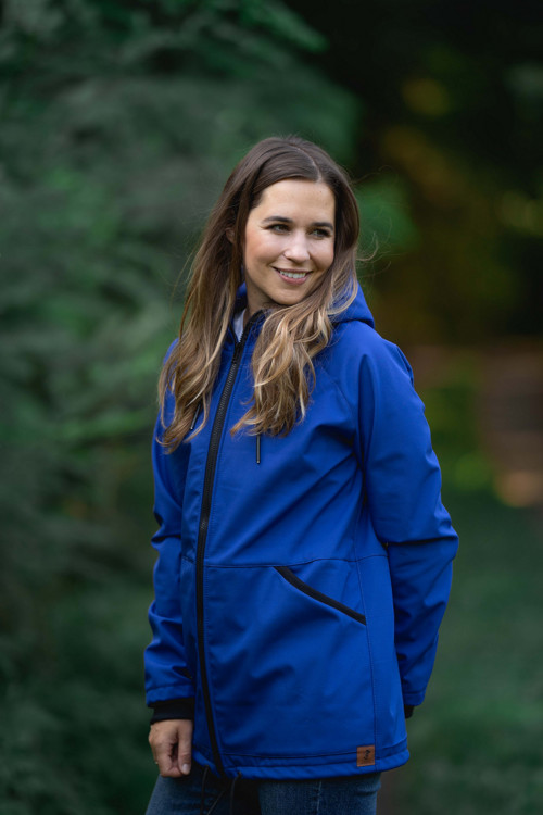 Softshellová bunda Lili královsky modrá s BERÁNKEM — foto 3